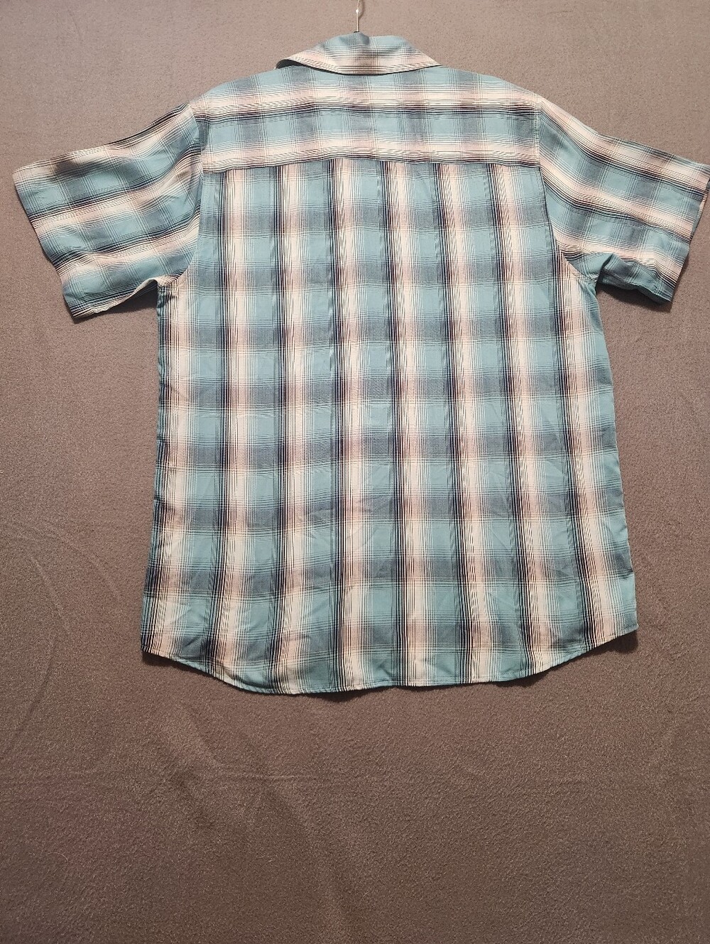 Dixxon Flannel Co Button Down Shirt Mens Medium Blue Marlin Plaid D-Lux Bamboo - Picture 7 of 9